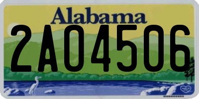 AL license plate 2AO4506