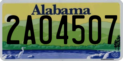 AL license plate 2AO4507
