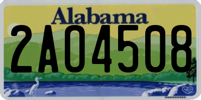 AL license plate 2AO4508