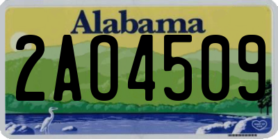 AL license plate 2AO4509