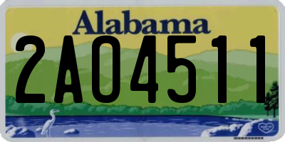 AL license plate 2AO4511