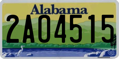 AL license plate 2AO4515
