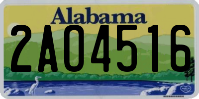 AL license plate 2AO4516