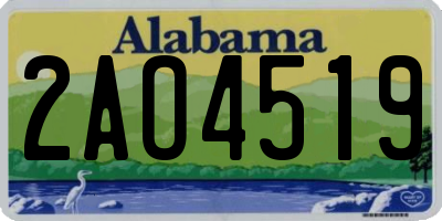 AL license plate 2AO4519