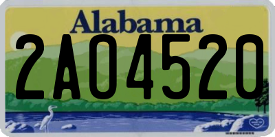 AL license plate 2AO4520
