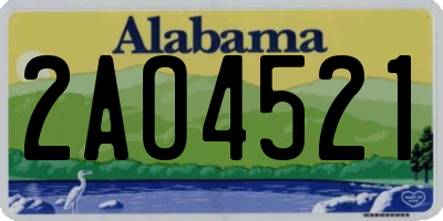 AL license plate 2AO4521