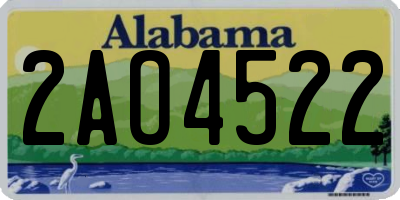 AL license plate 2AO4522