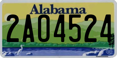 AL license plate 2AO4524