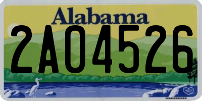 AL license plate 2AO4526