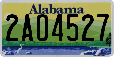 AL license plate 2AO4527