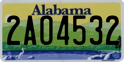 AL license plate 2AO4532