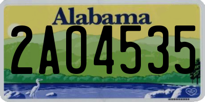 AL license plate 2AO4535
