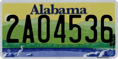 AL license plate 2AO4536