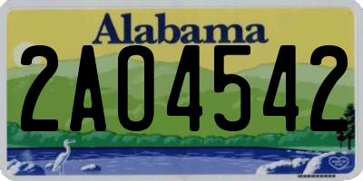 AL license plate 2AO4542