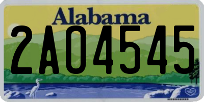 AL license plate 2AO4545