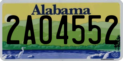 AL license plate 2AO4552