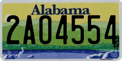 AL license plate 2AO4554