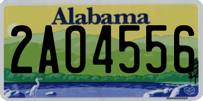 AL license plate 2AO4556