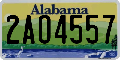 AL license plate 2AO4557