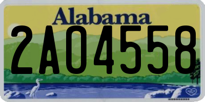 AL license plate 2AO4558