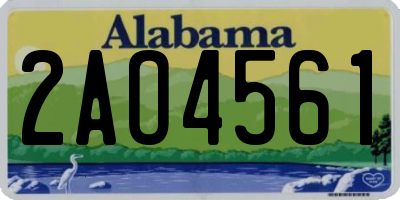 AL license plate 2AO4561