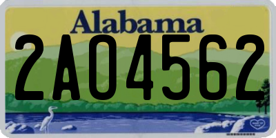 AL license plate 2AO4562