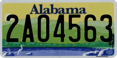 AL license plate 2AO4563