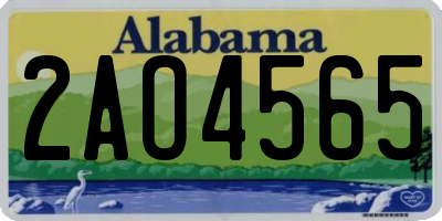 AL license plate 2AO4565