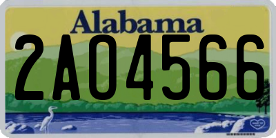 AL license plate 2AO4566
