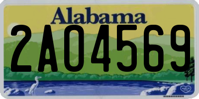 AL license plate 2AO4569