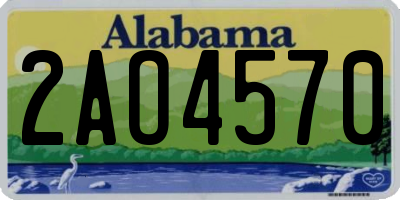 AL license plate 2AO4570