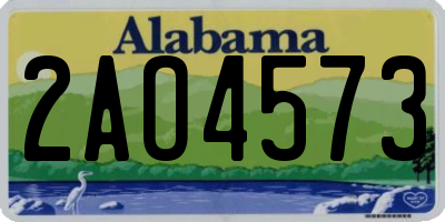 AL license plate 2AO4573