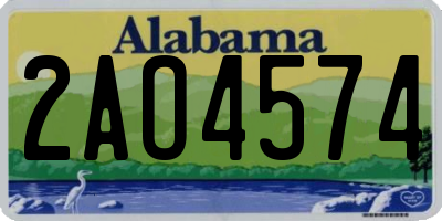 AL license plate 2AO4574