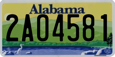 AL license plate 2AO4581