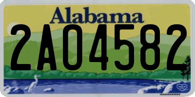 AL license plate 2AO4582