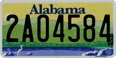 AL license plate 2AO4584