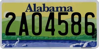 AL license plate 2AO4586