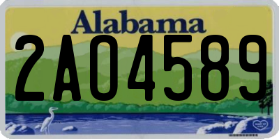AL license plate 2AO4589