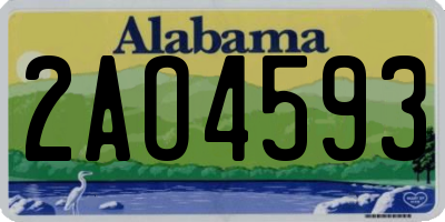 AL license plate 2AO4593