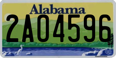AL license plate 2AO4596