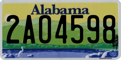 AL license plate 2AO4598