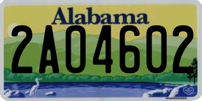 AL license plate 2AO4602