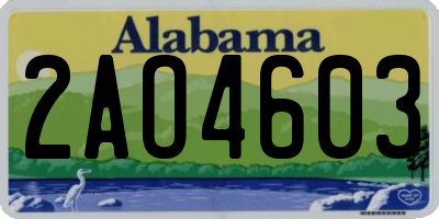 AL license plate 2AO4603