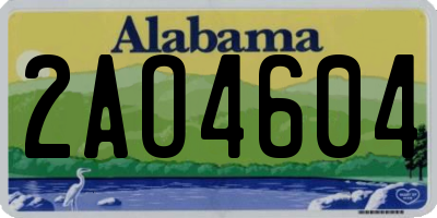 AL license plate 2AO4604