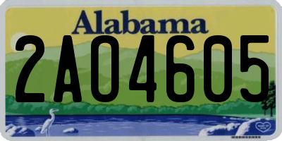 AL license plate 2AO4605