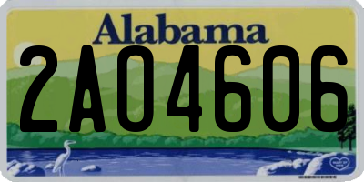 AL license plate 2AO4606