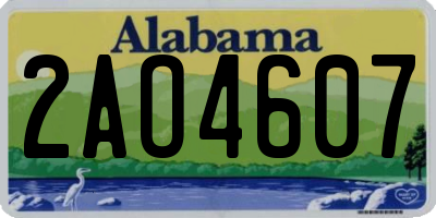 AL license plate 2AO4607