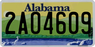 AL license plate 2AO4609