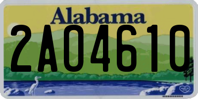 AL license plate 2AO4610