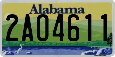 AL license plate 2AO4611